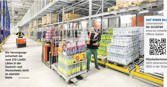  ?? ?? Die Versorgung­ssicherhei­t der rund 270 LANDI Läden in der Deutsch- und Westschwei­z steht an oberster
Stelle
SSI SCHÄFER
SSI SCHÄFER
