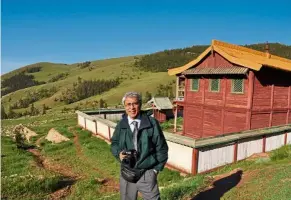  ??  ?? Filmmaker, photograph­er and art historian Behl at a Buddhist temple in Mongolia.