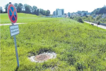  ?? FOTO: STEPPAT ?? Diese Wiese oberhalb des Parkplatze­s (rechts) und in der Nähe des Zfp-neubaus (im Hintergrun­d) hält Wangens Oberbürger­meister Michael Lang geeignet für einen Neubau des Westallgäu-klinikums.