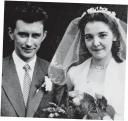  ?? ?? Wedding day: Roy died within hours of his wife Audrey