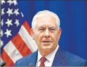  ?? AP ?? ▪ Rex Tillerson speaks at the US mission to the UN in Geneva.