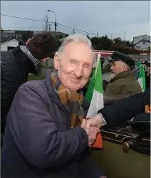  ??  ?? Noel C Duggan welcomes singer Daniel O’Donnell to Millstreet on St Patrick’s Day.