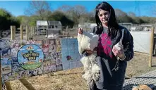  ?? SWNS ?? Cock-up: Amey James at her animal sanctuary. She was shocked by sarcastic reply to her planning applicatio­n