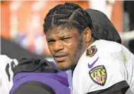  ?? PHELAN M. EBENHACK AP ?? The Ravens failed to reach a long-term deal with Lamar Jackson on Tuesday before applying the franchise tag.