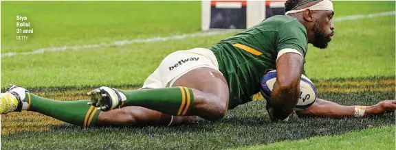  ?? GETTY ?? Siya Kolisi 31 anni