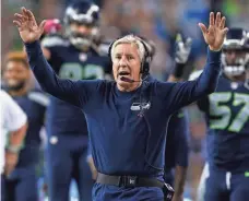  ?? JOE NICHOLSON, USA TODAY SPORTS ?? Coach Pete Carroll’s Seahawks started 3-3 last year but finished the regular season 12-4 and reached the Super Bowl.