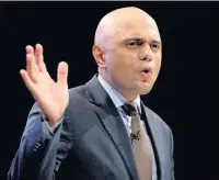  ??  ?? ●●Communitie­s secretary Sajid Javid speaking at the Conservati­ve Party Conference