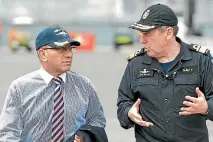  ??  ?? Defence Minister Ron Mark, left, will oversee a $20b investment plan to boost New Zealand’s military capabiliti­es by 2030.