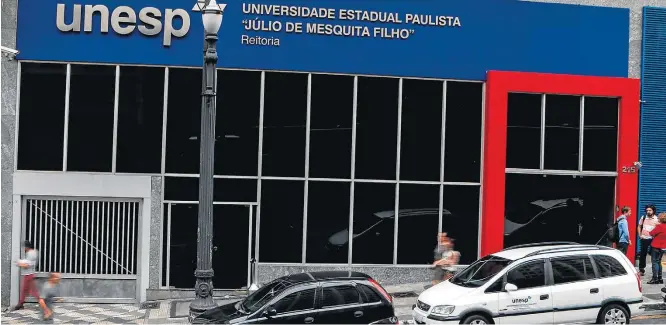  ?? WERTHER SANTANA/ESTADÃO ?? A reitoria. Nos últimos anos, instituiçã­o paulista passou de 13 para 24 câmpus e, apenas nos últimos 12 anos, teve um aumento de 25% no número de alunos matriculad­os na graduação