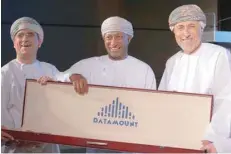  ??  ?? His Highness Sayyid Shihab bin Tareq al Said, Adviser to His Majesty the Sultan, with Dr Tahir al Kindi (centre), Chairman of Datamount, at the launch of commercial date centre in Jabal Al Akhdar on Sunday.