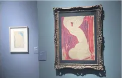  ??  ?? The painting Cariatide by Italian artist Amedeo Modigliani is seen at an Italian exhibition.