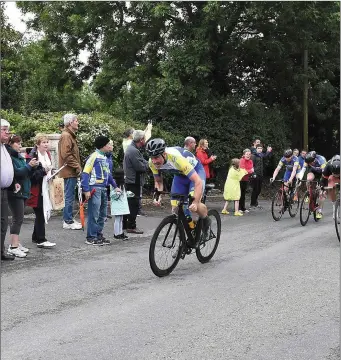  ??  ?? Host club member Niall Craven wins the third round of the Drogheda Wheelers Mark Mullen League at Donore. Photo: Colin Bell/pressphoto­s.ie