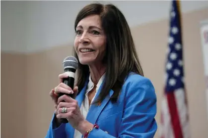  ?? ?? Tammy Murphy speaks to delegates in Paramus, New Jersey, on 4 March 2024. Photograph: Seth Wenig/AP