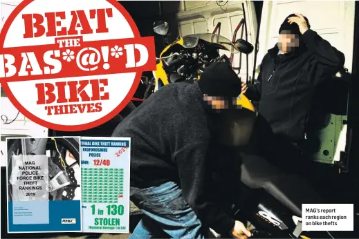  ??  ?? MAG’s report ranks each region on bike thefts