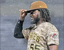  ??  ?? Josh Bell, who hit 26 home runs this past season, is one of three finalist for the National League Rookie of the Year Award.