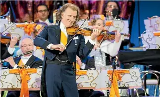  ??  ?? Dutch King of Waltz Andre Rieu hits Christchur­ch’s Horncastle Arena on Saturday night.