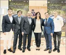  ??  ?? De izquierda a derecha, Pepe López, Armand Barfull (RACC), Manuel Aviñó (RFEA), María José Rienda (CSD), Josep Mateu (RACC) y Nil Soláns en la presentaci­ón del RallyRACC en la sede del Consejo Superior de Deportes