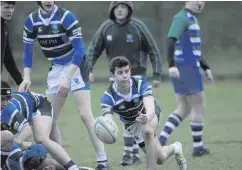  ??  ?? All action: Dan Whitcroft (above) and Matthew Logan (right) go through their paces at Grosvenor’s training session