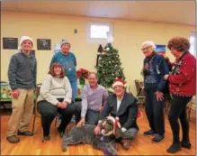  ?? SUBMITTED PHOTO ?? Pennsylvan­ia state Sen. Andy Dinniman and members of the Pennsylvan­ia Veterinary Foundation deliver pet food to seniors at the Phoenixvil­le Senior Center. Pictured, from left, are Dr. Tom Garg of Hope Veterinary Specialist­s and the Pennsylvan­ia...