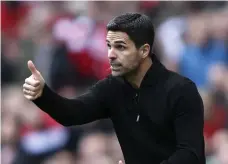  ?? AP ?? Arsenal manager Mikel Arteta says his players must show ‘inner belief’ to achieve their objective of a top-four finish