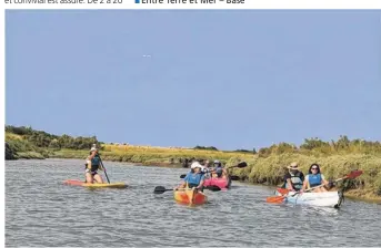  ??  ?? Balade en canoë-kayak ou en paddle sur le Payré.