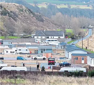  ??  ?? The site at St Cyrus has been at the centre of a six-year battle for approval and now the council will vote on retrospect­ive planning applicatio­ns.