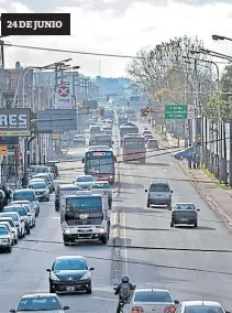  ?? S. FILIPUZZI ?? 24 de junio
Más circulació­n en la misma zona