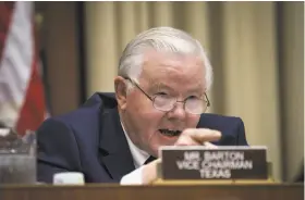  ?? Drew Angerer / Getty Images ?? Rep. Joe Barton, a Texas Republican, apologized for a nude photo of him that circulated on social media. “I am sorry I did not use better judgment,” he said.