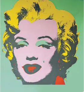  ??  ?? ►► Andy Warhol, Marilyn Monroe, 1967, acrílico y serigrafía.