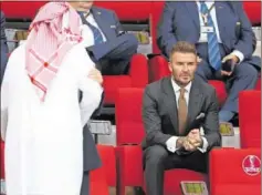  ?? ?? David Beckham presencia en el palco el Inglaterra-Irán.