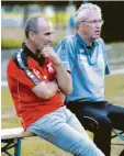  ?? Archivfoto: Richly ?? Das Trainerduo Herbert Wiest (links) und Joachim Kessel verlässt den TSV Aindling im Sommer.