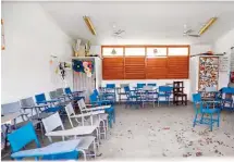 ??  ?? CANCÚN.
A unos días del inicio del ciclo escolar, varios centros escolares aún muestran daños, tras ser vandalizad­os durante el cierre por la pandemia.