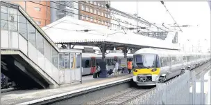  ??  ?? n The vandals hurled objects as the train approached Hayes and Harlington Station on Tuesday last week