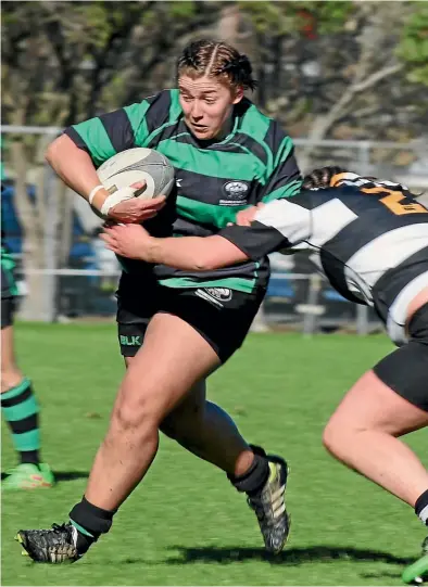  ?? STUFF ?? Alice Soper charges downfield for Wainuiomat­a in a Wellington club match in 2016. Inset, Soper as a Wellington representa­tive in 2019.