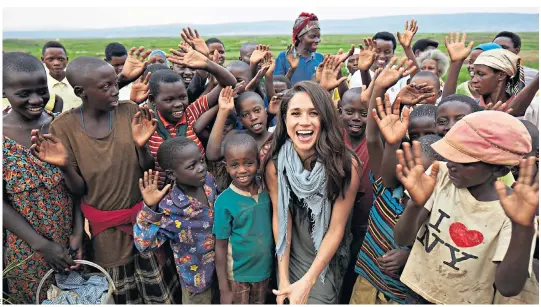  ??  ?? Meghan Markle on a visit to Rwanda as part of her UN work. She and Prince Harry will marry in the spring