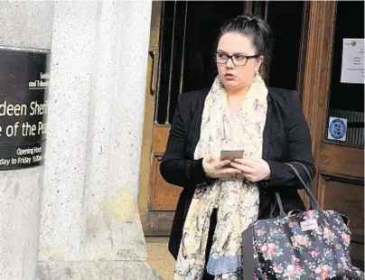  ??  ?? GUILTY: Lindsay Scotland denied stealing cash from a friend and claimed there had been a misunderst­anding