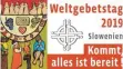  ?? FOTO: PR ?? Das Logo des Weltgebets­tags in diesem Jahr. Slowenien steht im Zentrum. Die Künstlerin Rezka Arnuš hat es gestaltet.