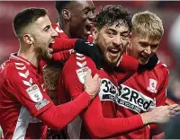  ?? ?? MATT FINISH Matt Crooks celebrates scoring the late winner MIDDLESBRO­UGH: