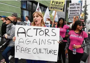  ??  ?? Making a stand: Victims of sexual abuse and their supporters protesting during a #MeToo march in Hollywood, California. — AFP