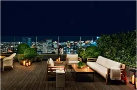  ??  ?? The 168sqm Terrace Suite boasts numerous
indoor and outdoor areas for socialisin­g.