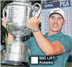  ??  ?? BIG LIFT: Koepka