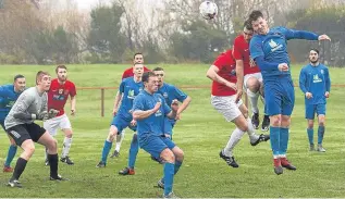  ??  ?? Gary Sutherland scores for Tayport (red) against Kennoway. The Canniepair­t side finished fifth in the Premier League last season.