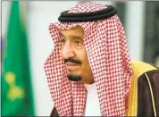  ?? SAUDI PRESS AGENCY ?? King Salman has sworn in new officials to take over in a large-scale sweep that has shocked the country.