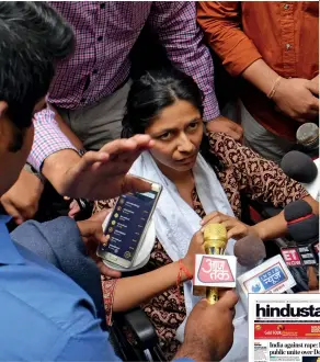  ??  ?? Tired of tokenism: Delhi’s Commission­er for Women Swati Maliwal went on hunger strike