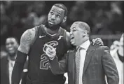  ?? Tony Dejak Associated Press ?? LUE, who coached LeBron James in Cleveland, was admired for not being afraid to criticize the superstar.