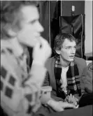  ?? Photograph: David Corio/Redferns ?? Levene with John Lydon at the offices of Virgin Records in 1980.