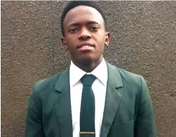  ??  ?? Andile Dube: DStv Eutelsat essay winner