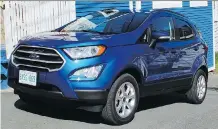  ?? PHOTOS: PETER BLEAKNEY ?? The 2018 Ford EcoSport manoeuvred well through the narrow, rocky lanes of The Battery in St. John’s, N.L.