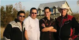  ?? Courtesy photo ?? The Tejas Brothers Band, from left, Chris Zalez, Dave Perez, John Garza and Danny Cochran. The group performs at Bernhardt Winery on Sunday in their Sunday Showcase.