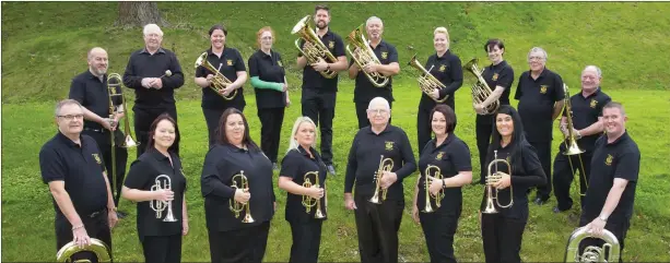  ??  ?? The HFC brass band pictured in New Ross last week.